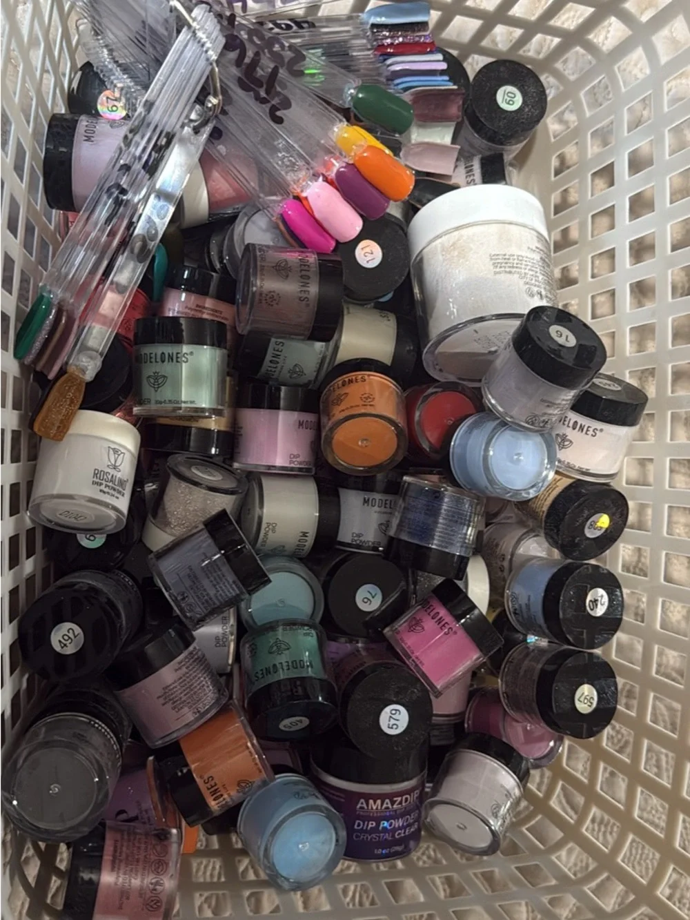 Assorted Nail Powder Storage Basket - Multicolor